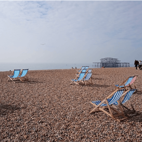 Walk to Brighton's famous pebble beach, just a few minutes away 