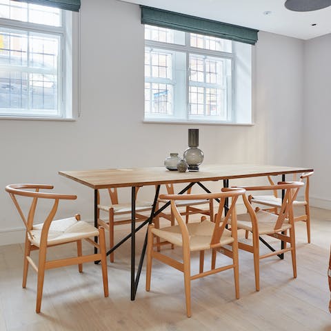 Enjoy meals in the light-filled dining area