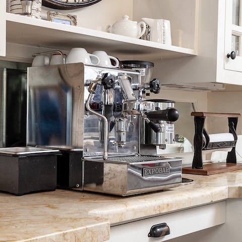 Refine your barista skills with the professional grade coffee machine