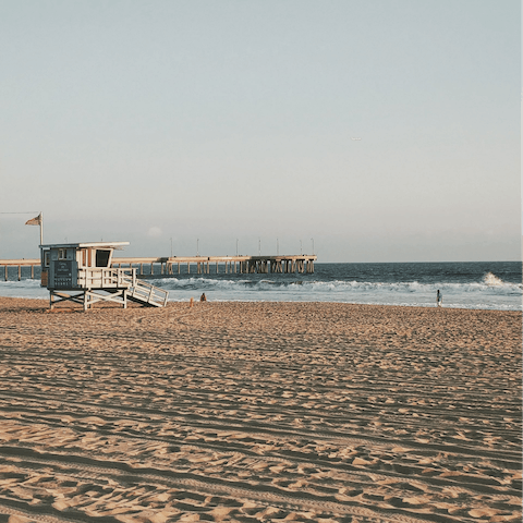 Grab your swimsuit and take the twenty-minute stroll down to Venice Beach for an afternoon of sunbathing