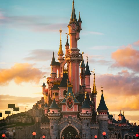 Visit the magic of Disneyland Paris, just a short drive from the apartment