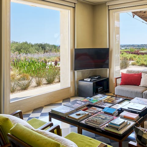 Take in glorious views of the Vendicari nature reserve from the living room's floor-to-ceiling picture windows