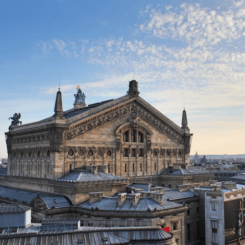 Travel a few stops on the metro to Opéra to take in a show