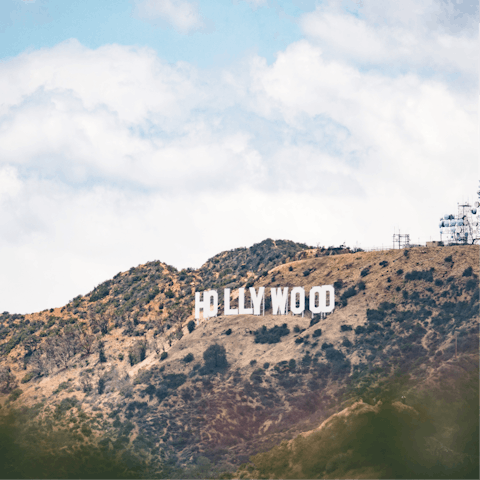Drive over to Griffith Park in ten minutes and hike up to the famous Hollywood sign