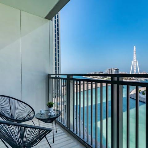 Soak up the waterfront views from your private balcony