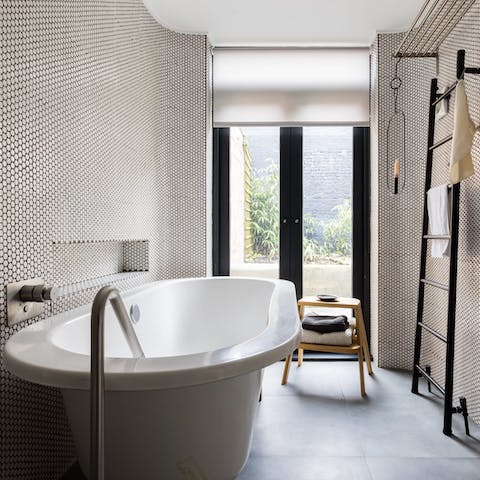 Treat yourself to a long soak in one of the freestanding tubs after a day of sightseeing