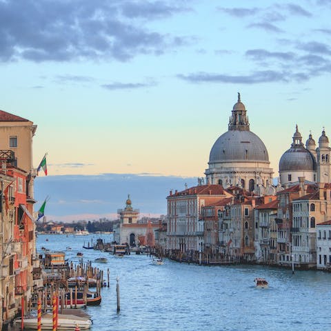 Reach the Grand Canal and Piazza San Marco, ten minutes on foot