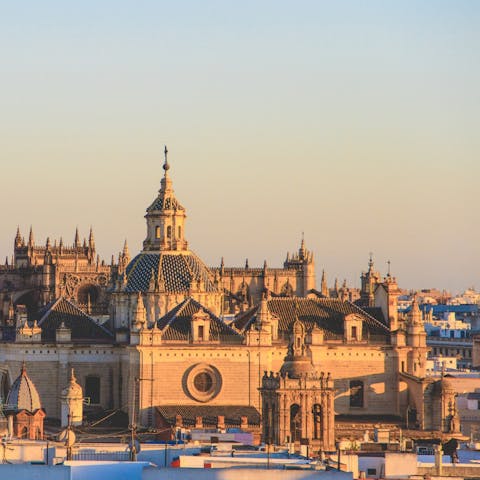 Visit the iconic Seville Cathedral, just over 1 kilometre away
