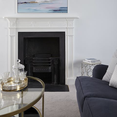 Pour yourself a drink and cosy up in the comfortable living room