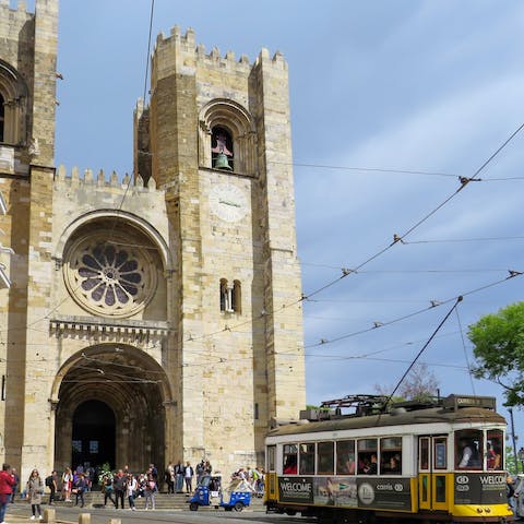 Visit Sé de Lisboa – a four-minute walk away