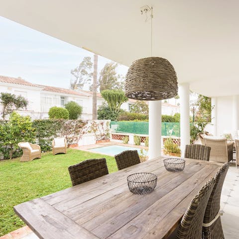Enjoy tapas on the terrace with loved ones