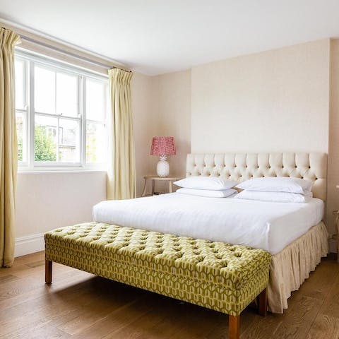 Sleep soundly in any one of the charming bedrooms 