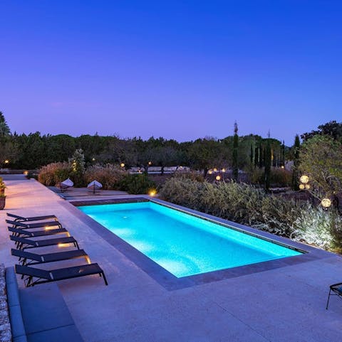 Cool off in the evenings with a dip in the private pool