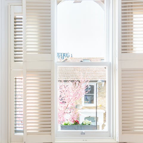 The charming window shutters