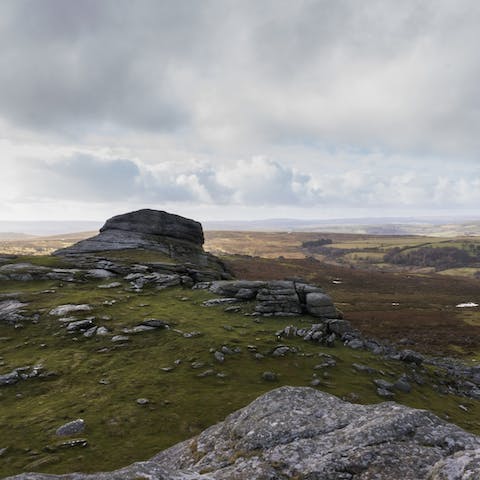 Drive just fifteen minutes to the breathtaking Dartmoor National Park