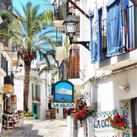 Visit Ibiza Town with its sublime restaurants and bars nearby
