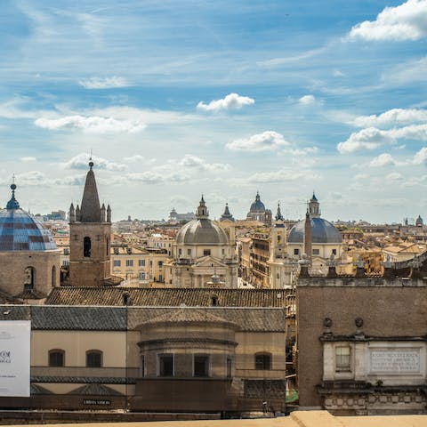 Admire the fabulous views over Rome