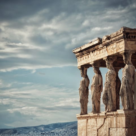 Admire city views from the Acropolis of Athens, a thirteen-minute walk away
