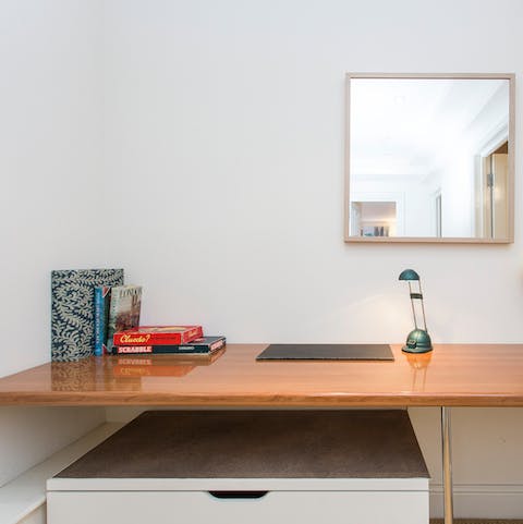 Get some work during your stay at the stylish office space