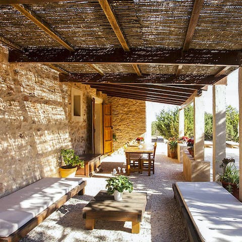 Lay the table for a lazy Mediterranean lunch on the shady veranda