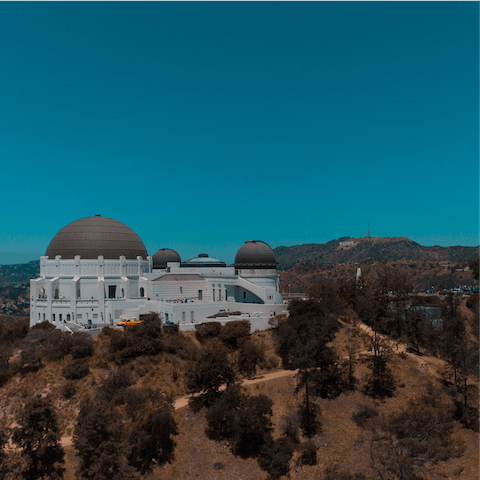 Visit the famous Griffith Observatory, a ten-minute drive away