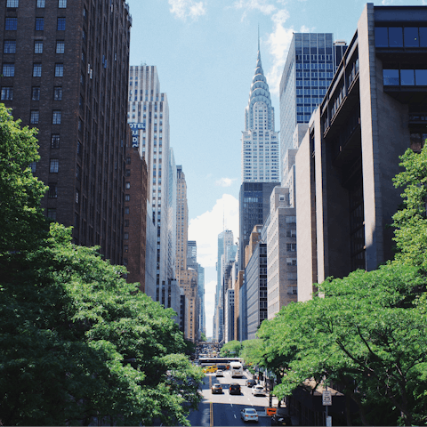Take a fifteen-minute walk to the iconic Empire State Building