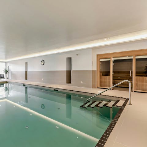 Choose between the indoor pool and sauna to relax at the end of the day