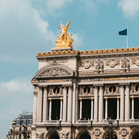 Catch a show at the iconic Palais Garnier, a short walk away