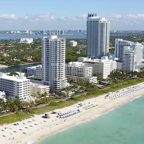 Stay in a modern apartment just one block from Mid Beach