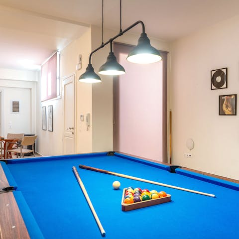 Unleash your competitive side with a game or two of billiards