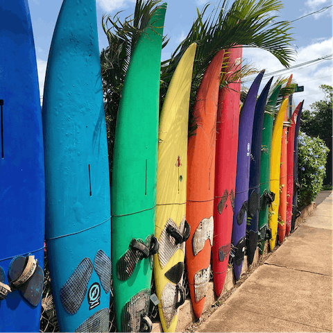 Grab your board and hang ten on the waves – there's surfboard storage on-site