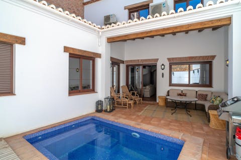 Take a dip in the plunge pool after getting a taste of the local cuisine