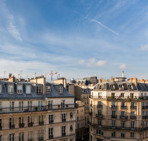 Enjoy the stunning views of the Parisian rooftops from your windows