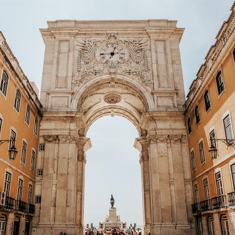 Venture into Lisbon on the train for a day exploring the stunning architecture and vibrant neighbourhoods of the Portuguese capital – it's just forty five minutes on the train