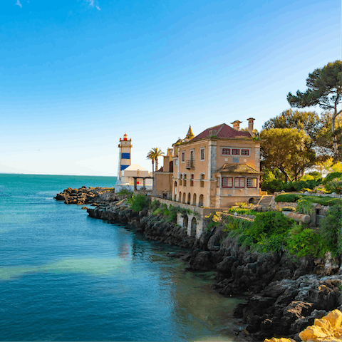 Explore the rugged coastline and stunning  beaches of Cascais on foot
