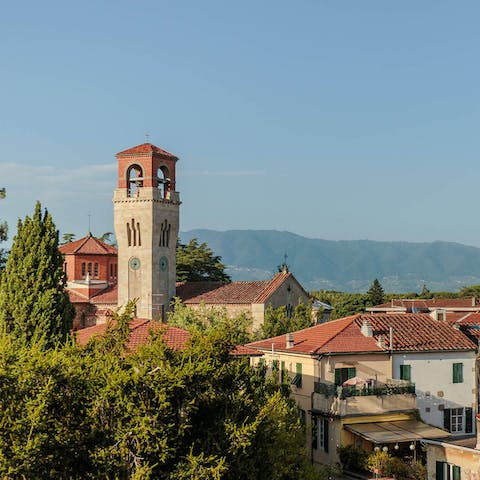 Stay in the heart of Lucca, just steps away from the town's historic walls