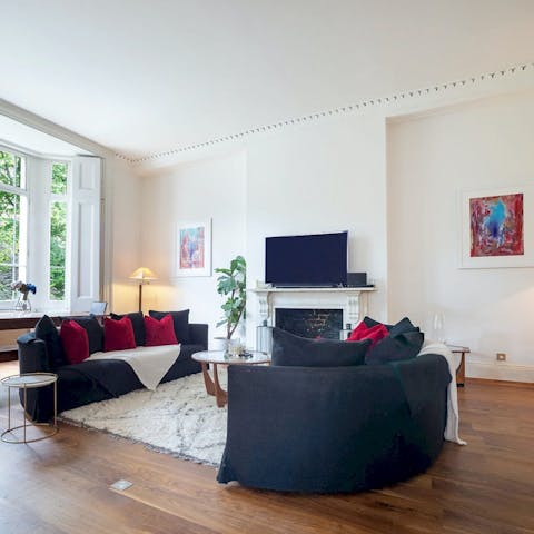 Sit back on the sofas and chat over your highlights of the day