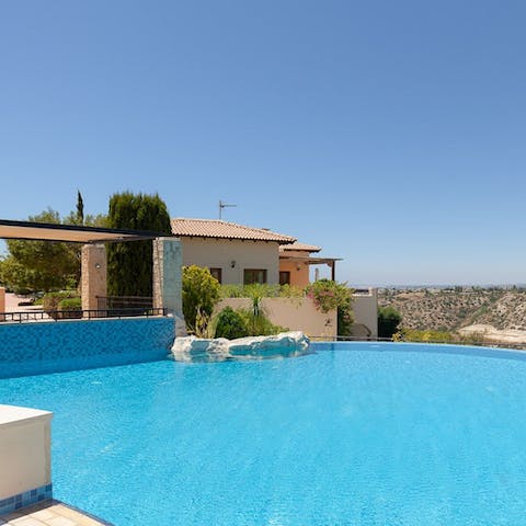 Cool off in the refreshing swimming pool 