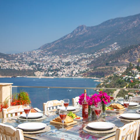 Dine al fresco as you take in the panoramic views