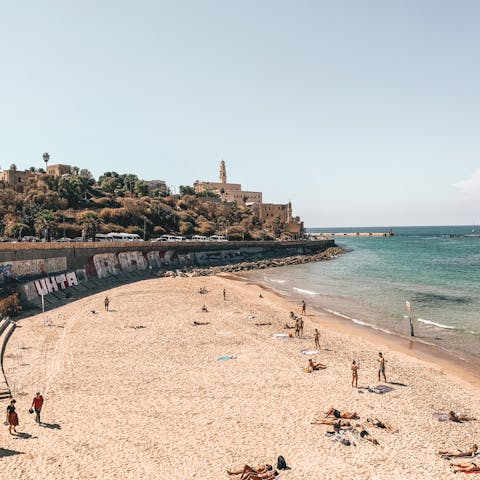 Spend a day on the beach – Old Jaffa Beach is a short walk away
