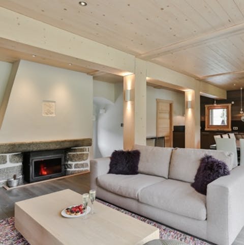 Put your feet up by the fire after a hard day out on the slopes