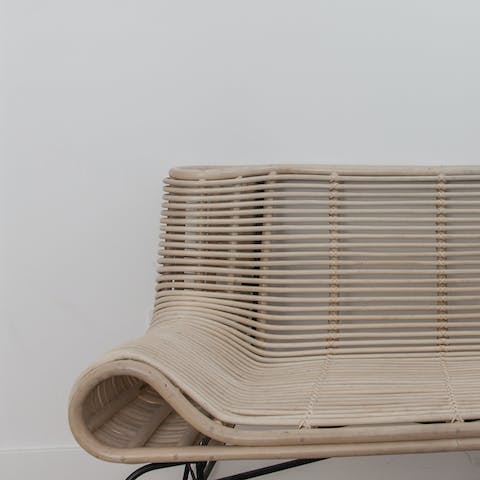 The bamboo bench