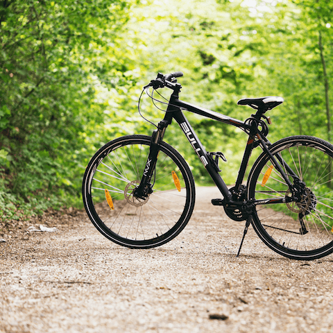 Take to the nearby cycling trails and explore the Suffolk countryside