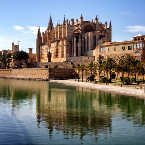 Discover the delights of stylish Palma, a twenty-minute drive away