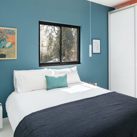 Get a good night's rest in one of the two comfy bedrooms