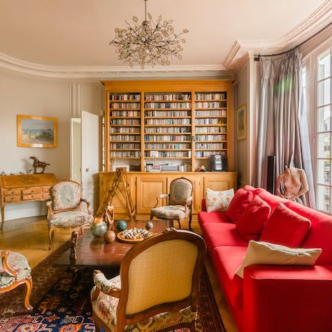 Curl up with a book in the grand lounge