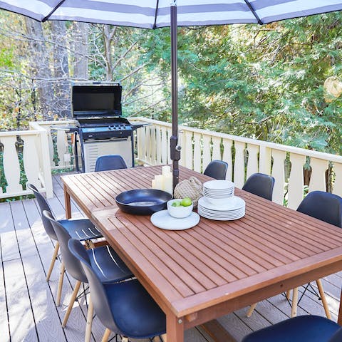 Fire up the barbecue for some al fresco meals on the deck