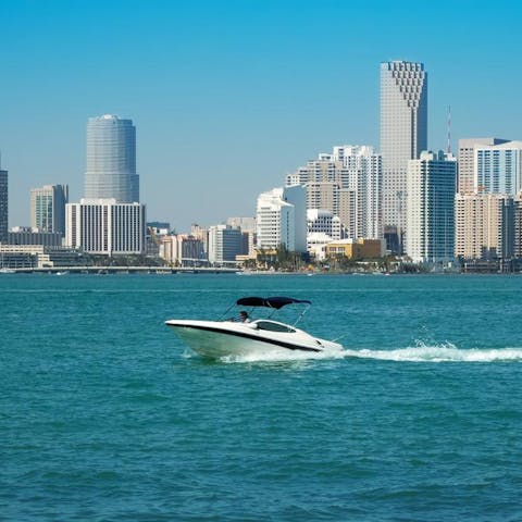 Make the short drive into central Miami for boat charters and beaches