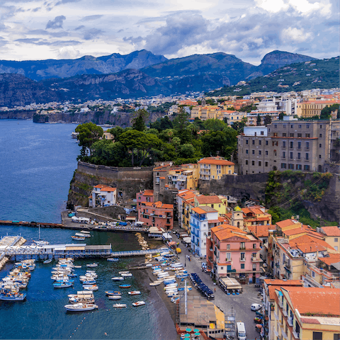 Watch the boats to and fro from Sorrento harbour, a short walk away