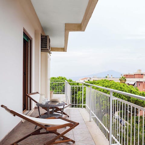 Soak up views of the rugged landscape from your private balcony